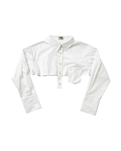 CROPPED COLLARED SHIRT