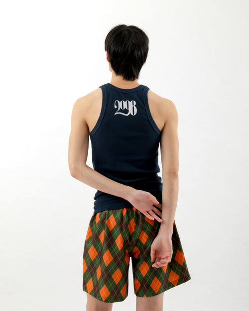 NAVY GRAPHIC TANK TOP